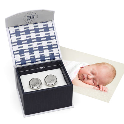 Custom Engraved Round Photo Cufflinks Image 6