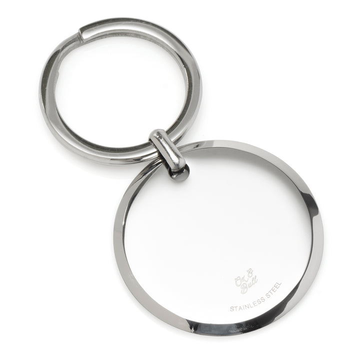 Round Engraveable Stainless Steel Key Chain Image 2