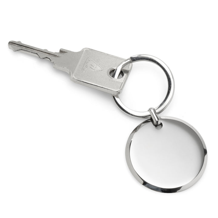 Round Engraveable Stainless Steel Key Chain Image 3