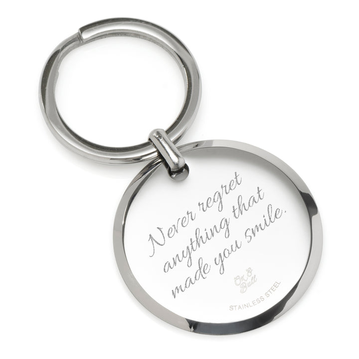 Round Engraveable Stainless Steel Key Chain Image 5