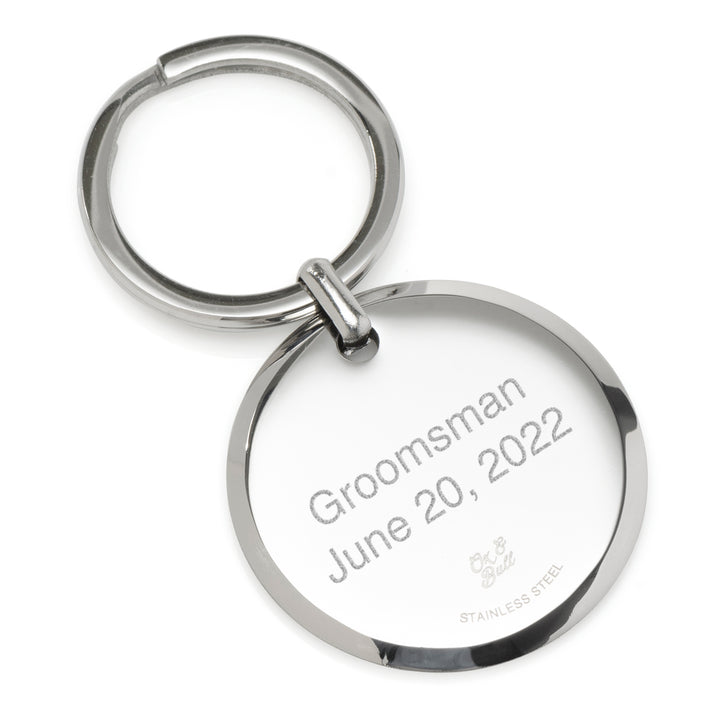 Round Engraveable Stainless Steel Key Chain Image 6