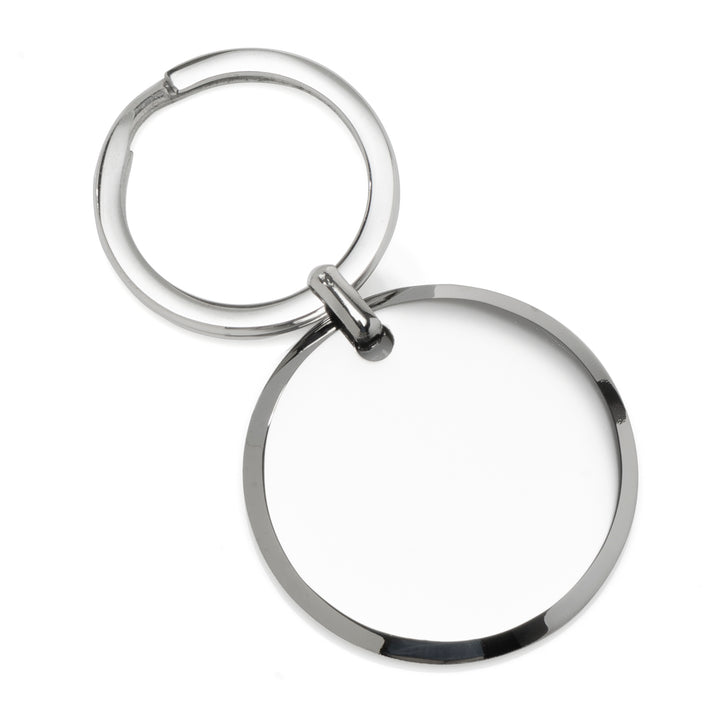 Round Engraveable Stainless Steel Key Chain Image 1