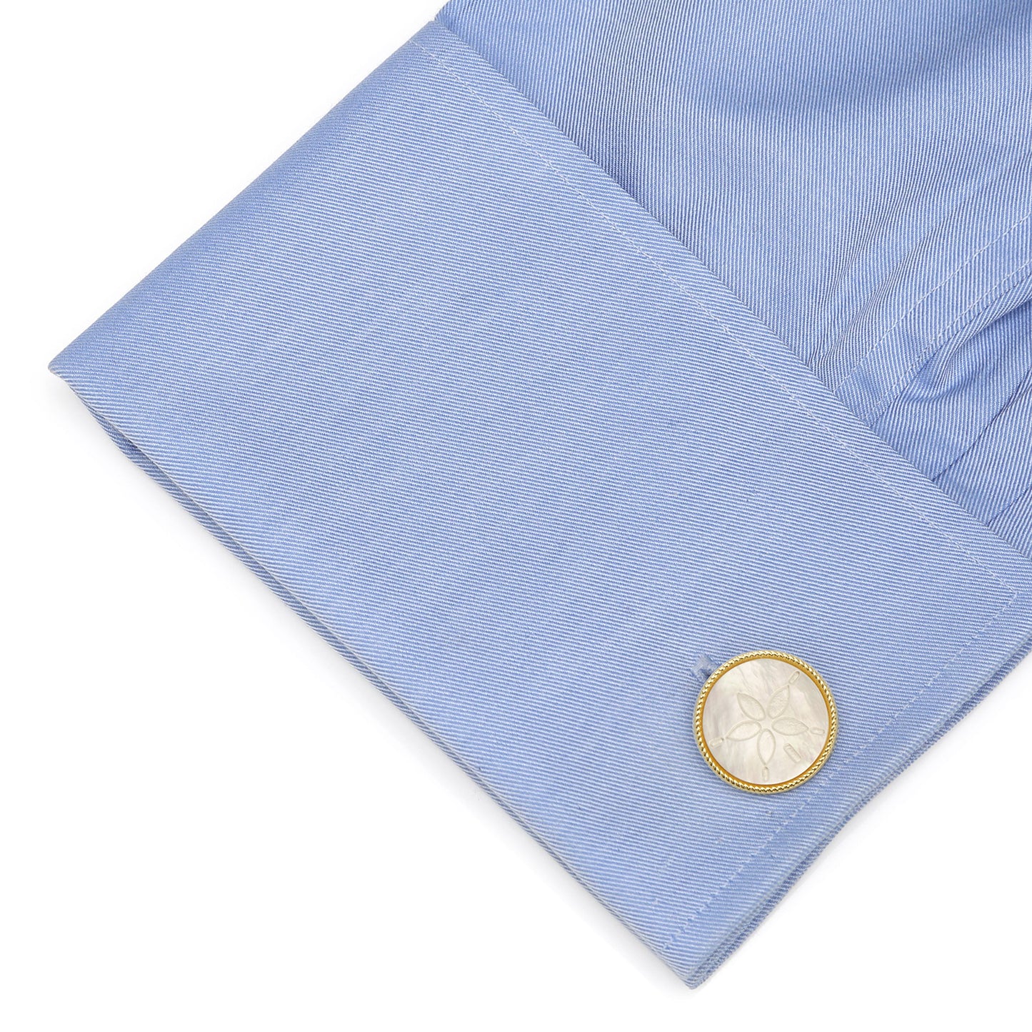 Sand Dollar Mother of Pearl Cufflinks Image 3