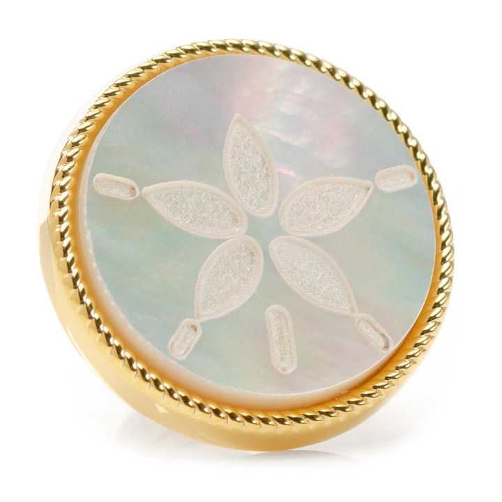 Sand Dollar Mother of Pearl Lapel Pin Image 1