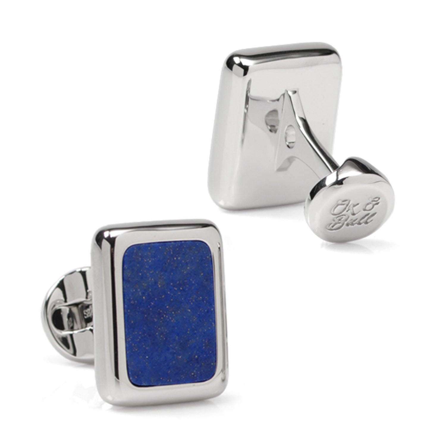Sterling Silver and Lapis JFK Presidential Cufflinks Image 3