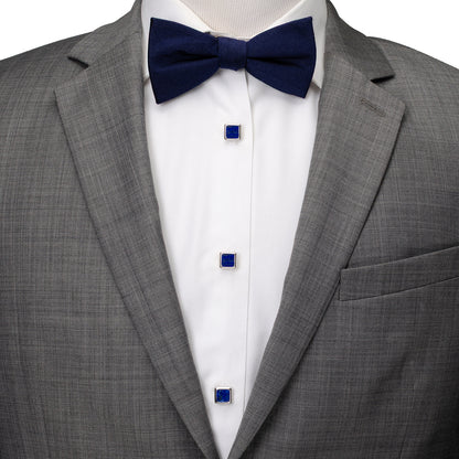 Sterling Silver and Lapis JFK Presidential Studs Image 2