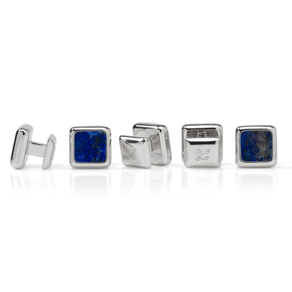 Sterling Silver and Lapis JFK Presidential 5-Stud Set Image 3