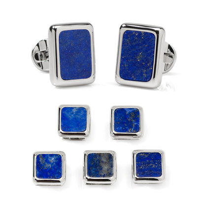 Sterling Silver and Lapis JFK Presidential 5-Stud Set Image 1