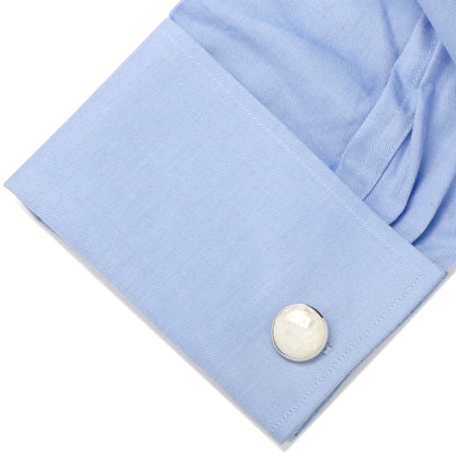 Sterling Mosaic Mother of Pearl Cufflinks Image 3