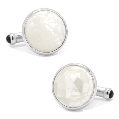 Sterling Mosaic Mother of Pearl Cufflinks Image 1