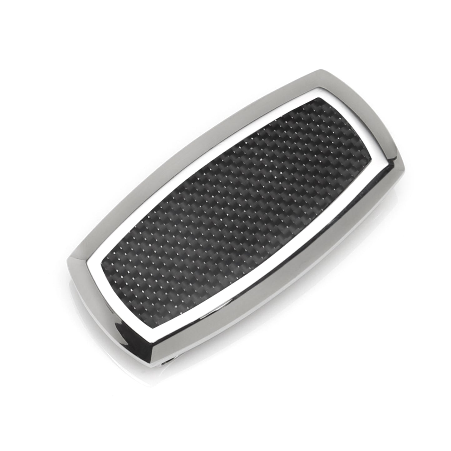 Stainless Steel Inlaid Black Carbon Fiber Money Clip Image 1