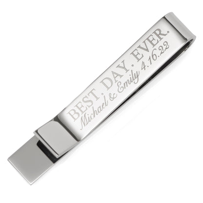 Best Day Ever Engravable Tie Bar Image 4