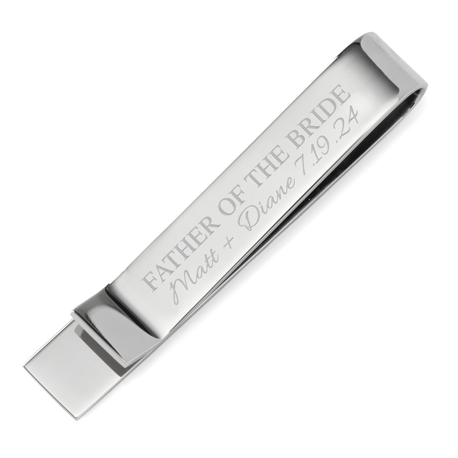 Wedding Party Engravable Tie Bar Image 3