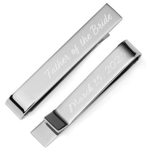 Wedding Title Engravable Tie Bar Image 1