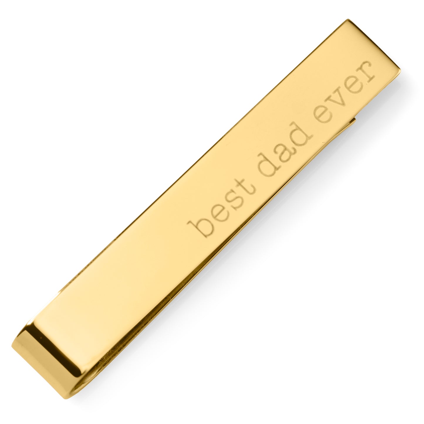 Best Dad Ever Gold Engravable Tie Bar Image 2