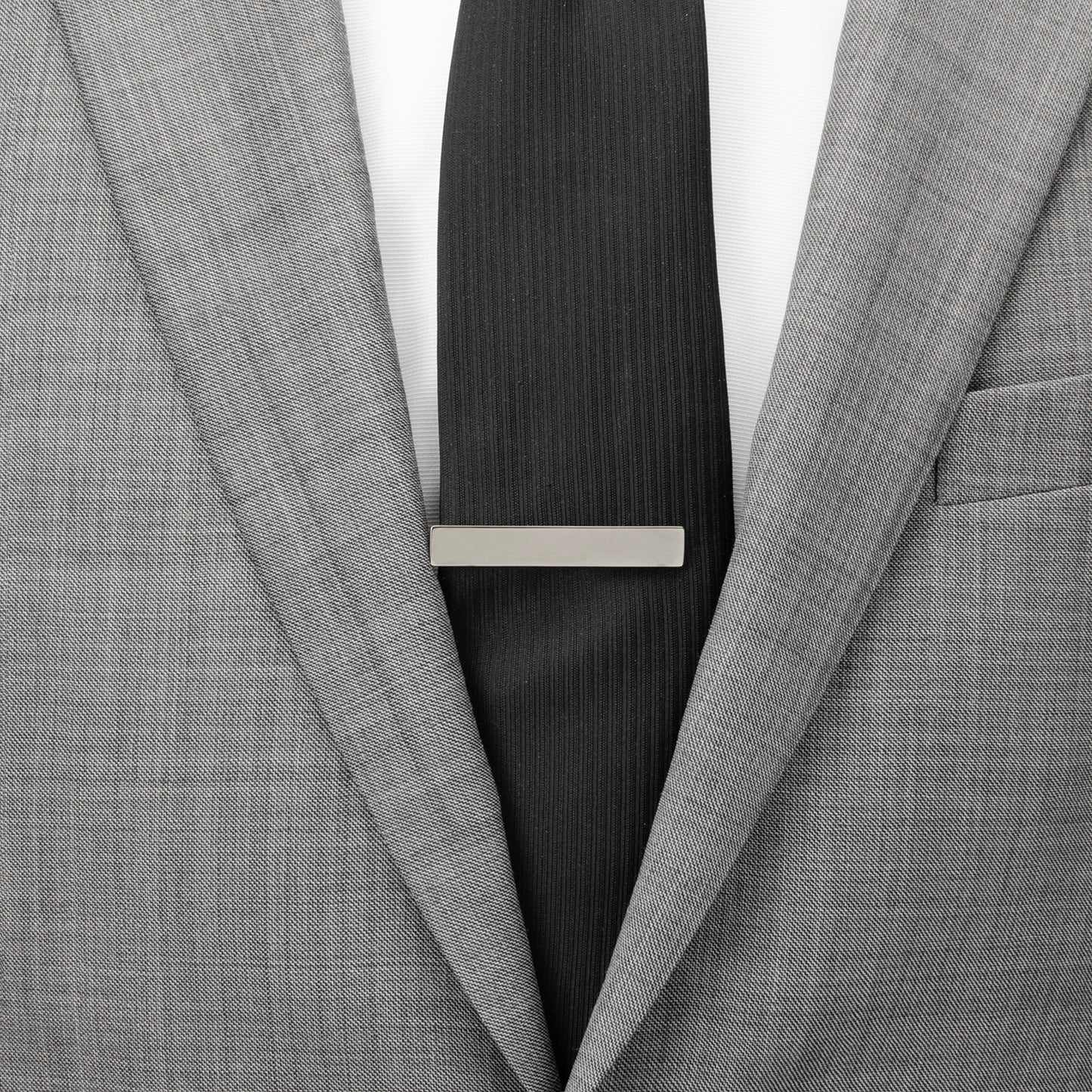 Stainless Steel Gunmetal Engravable Tie Clip Image 2