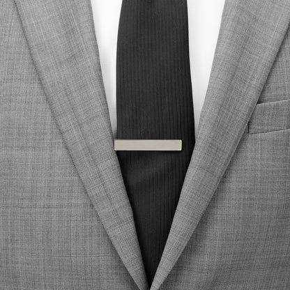 Stainless Steel Gunmetal Engravable Tie Clip Image 2
