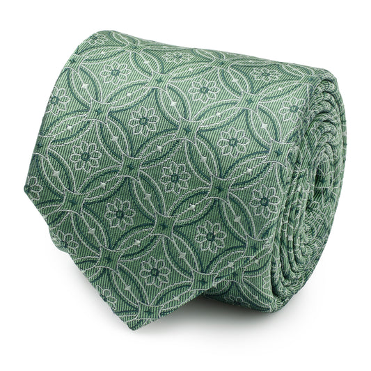 Watercress Green Tiled Men's Tie Image 1