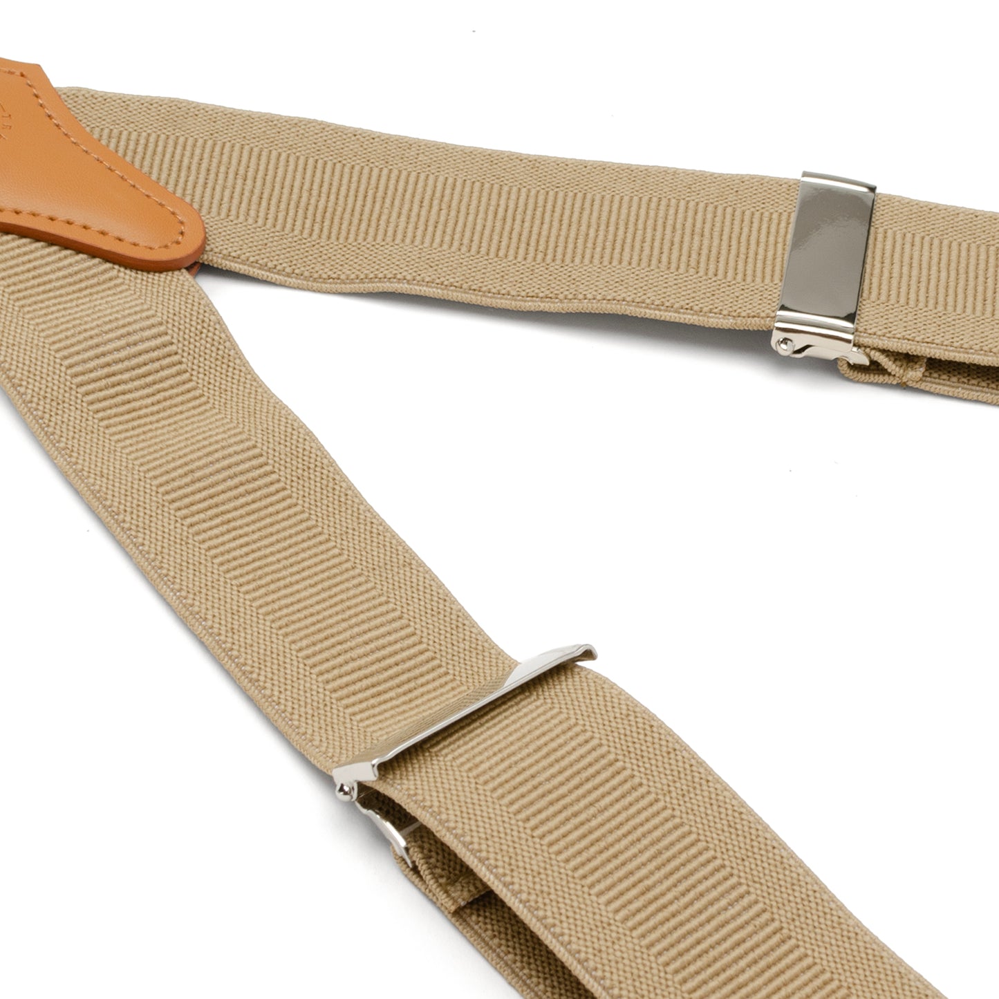 Tan Clip Suspenders Image 4