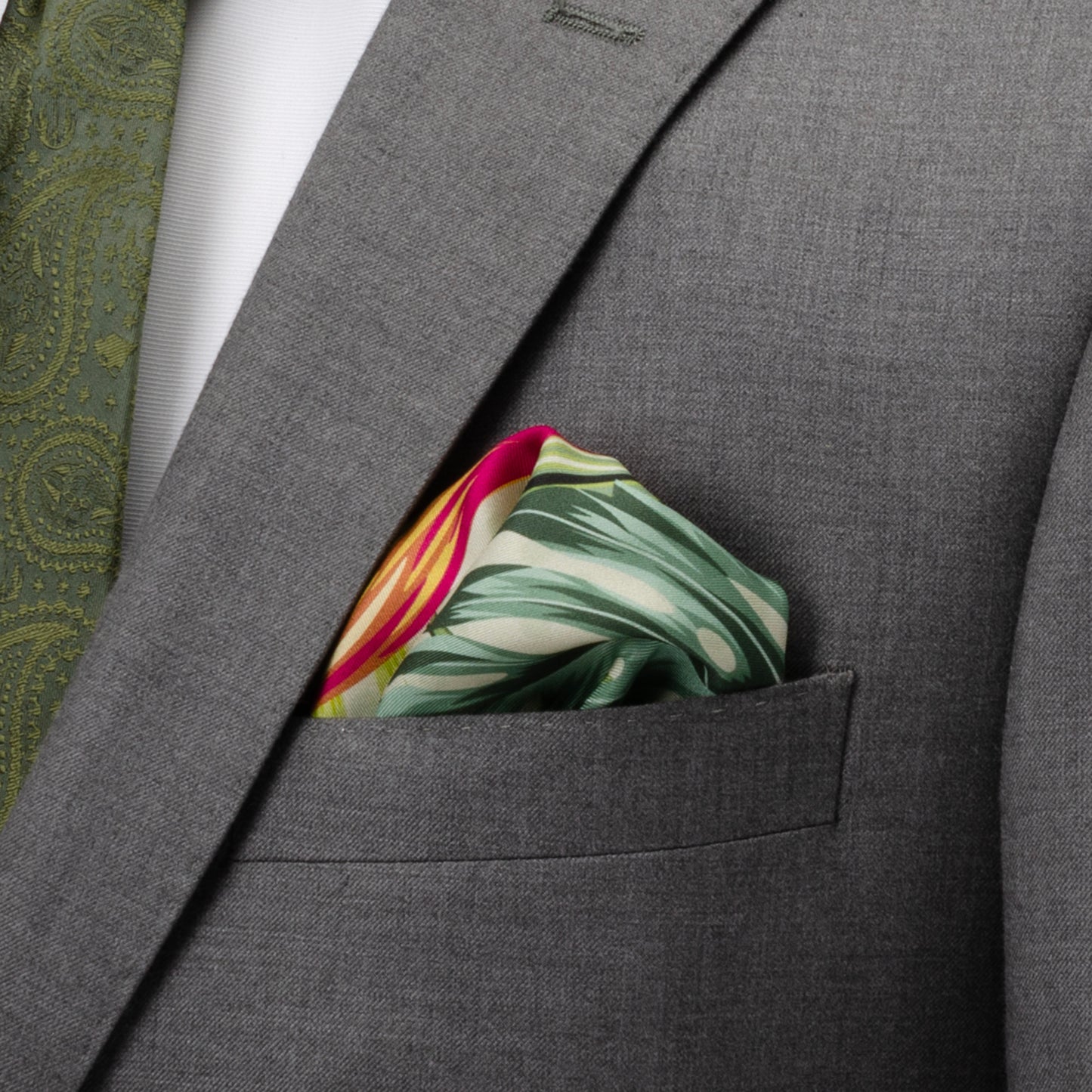 Tropical Leaf Multi Pocket Square Image 2