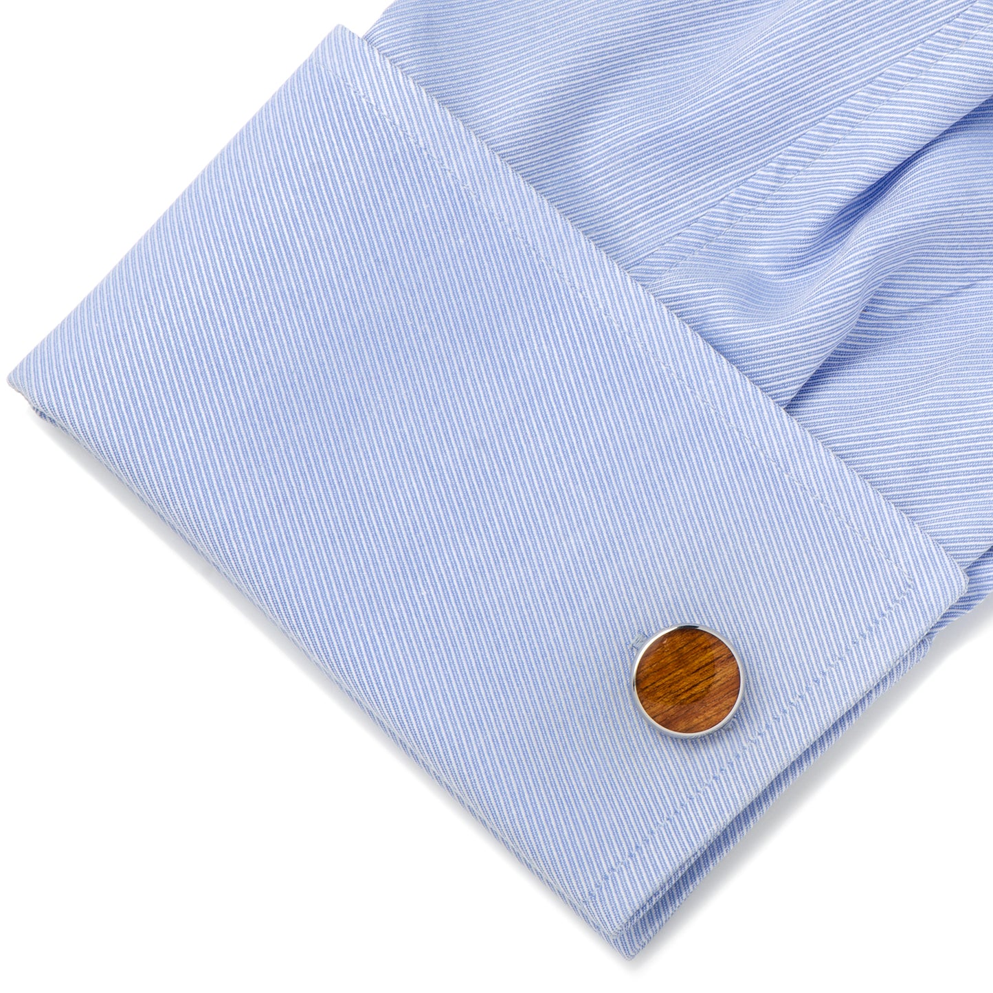 Stainless Steel Wood Cufflinks Image 3