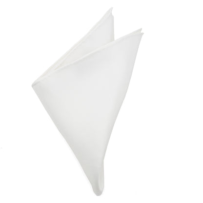 White Silk Pocket Square Image 3