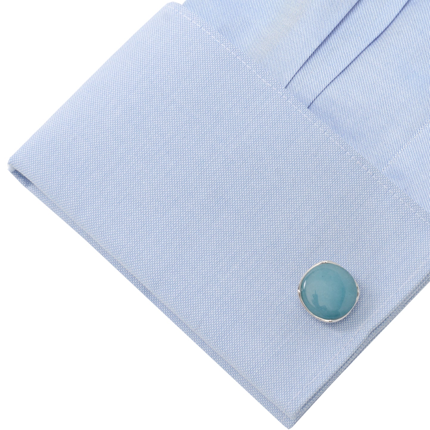 Sterling Classic Formal Aquamarine Cufflinks Image 3