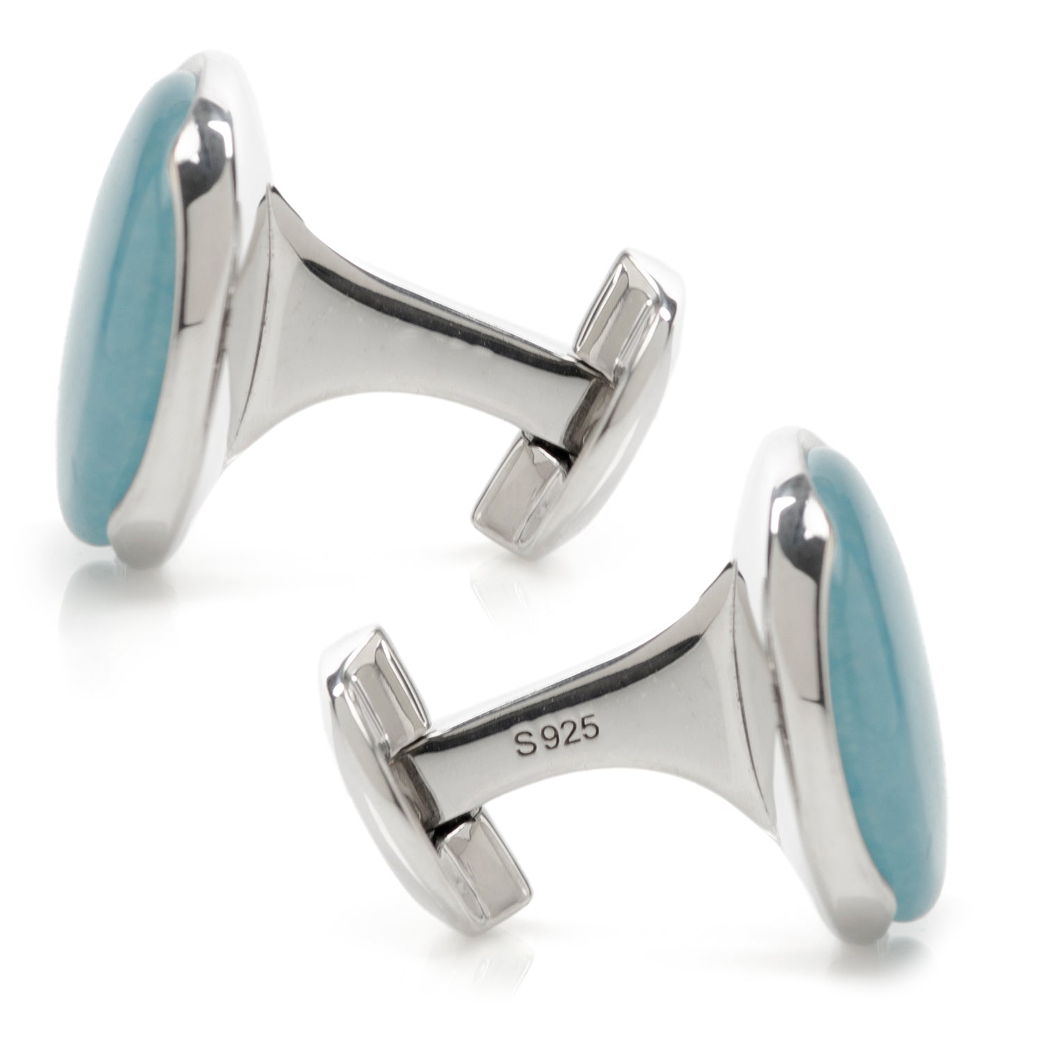 Sterling Classic Formal Aquamarine Cufflinks Image 4