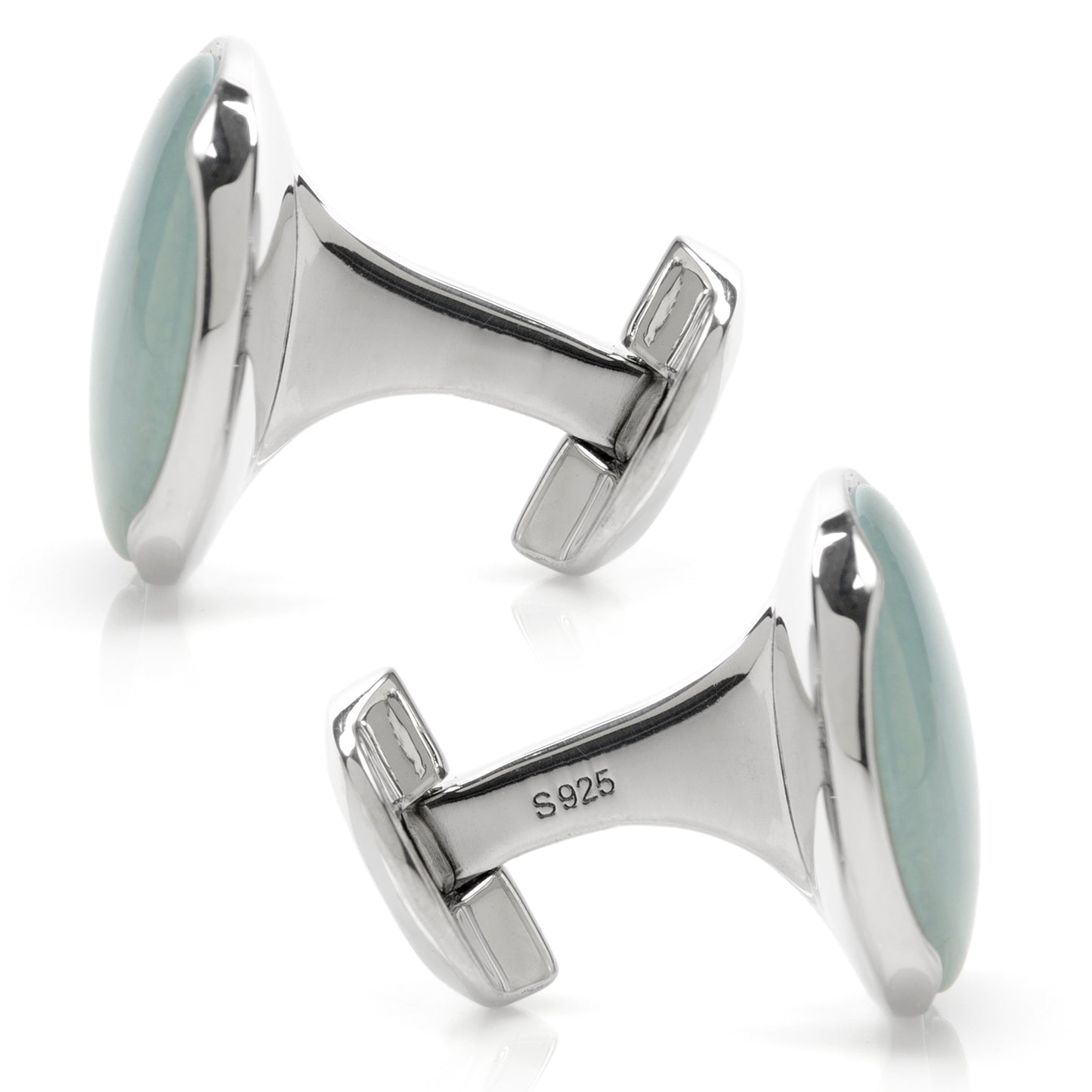 Sterling Silver Classic Formal Aventurine Cufflinks
 Image 3