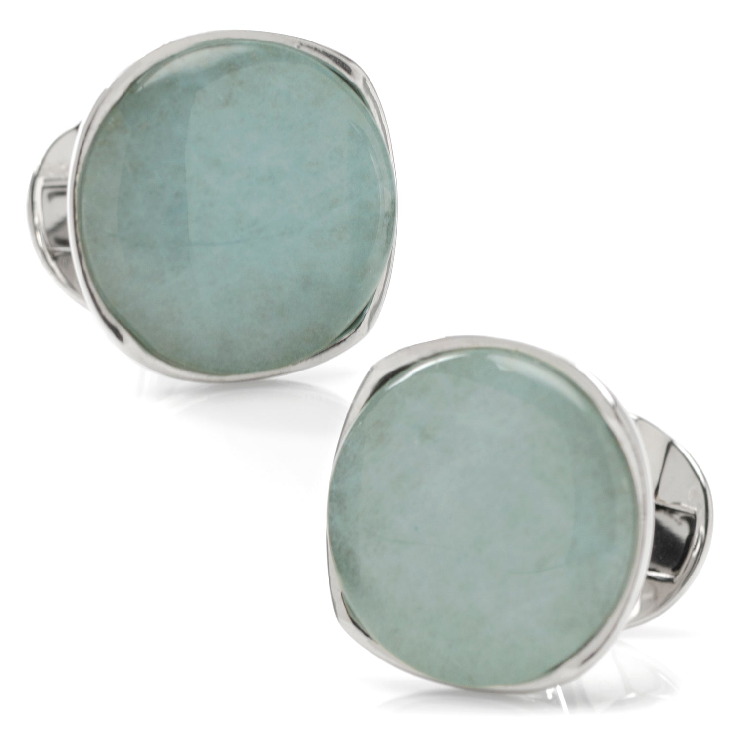 Sterling Silver Classic Formal Aventurine Cufflinks
 Image 1