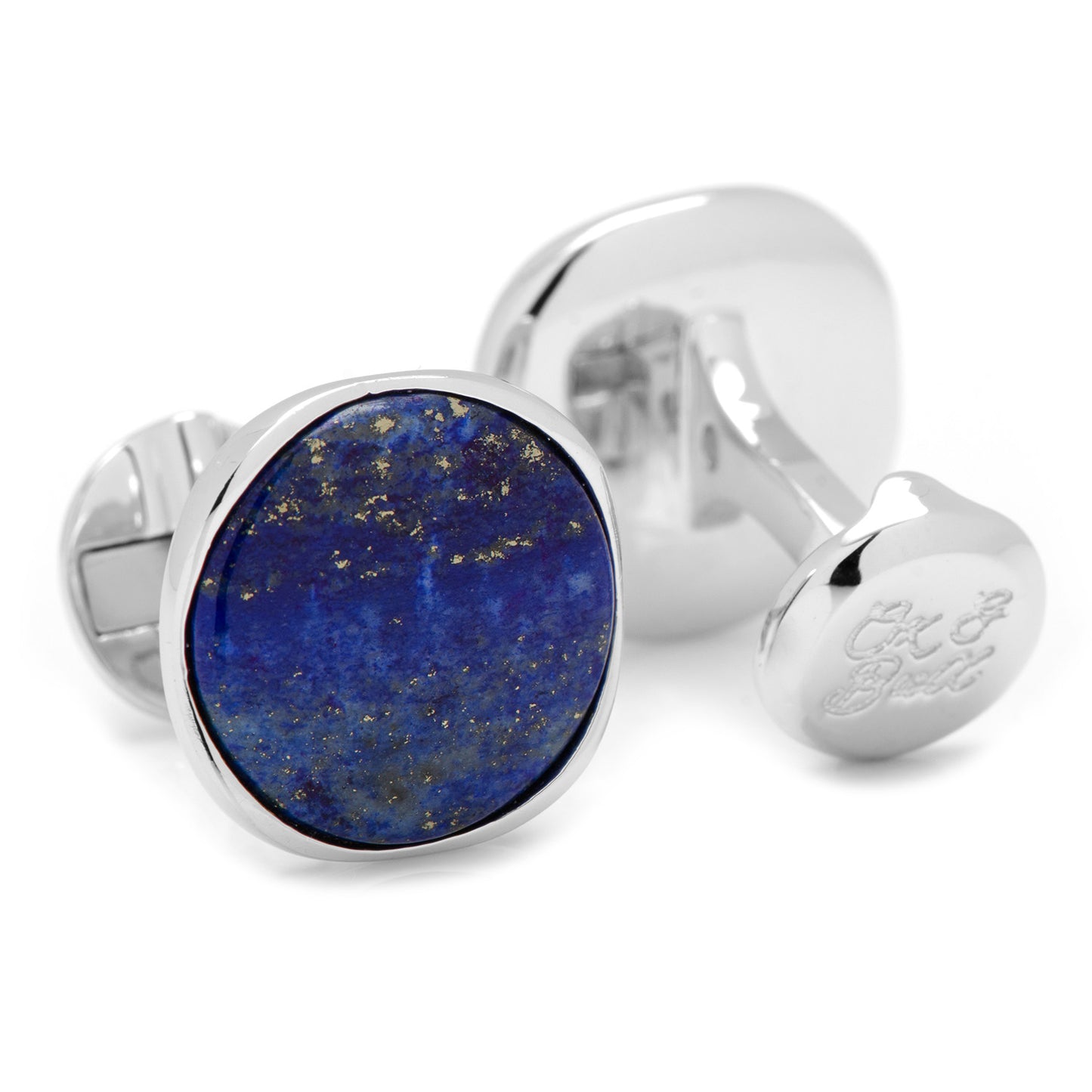 Sterling Silver Classic Formal Lapis Cufflinks Image 2