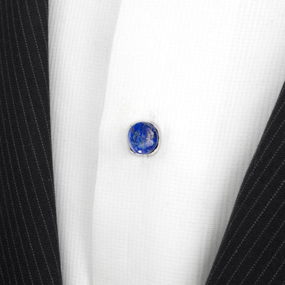 Sterling Silver Classic Formal Lapis Studs Image 4