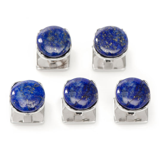 Sterling Silver Classic Formal Lapis Studs Image 1