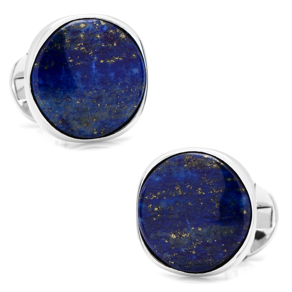 Sterling Silver Classic Formal Lapis Cufflinks Image 1