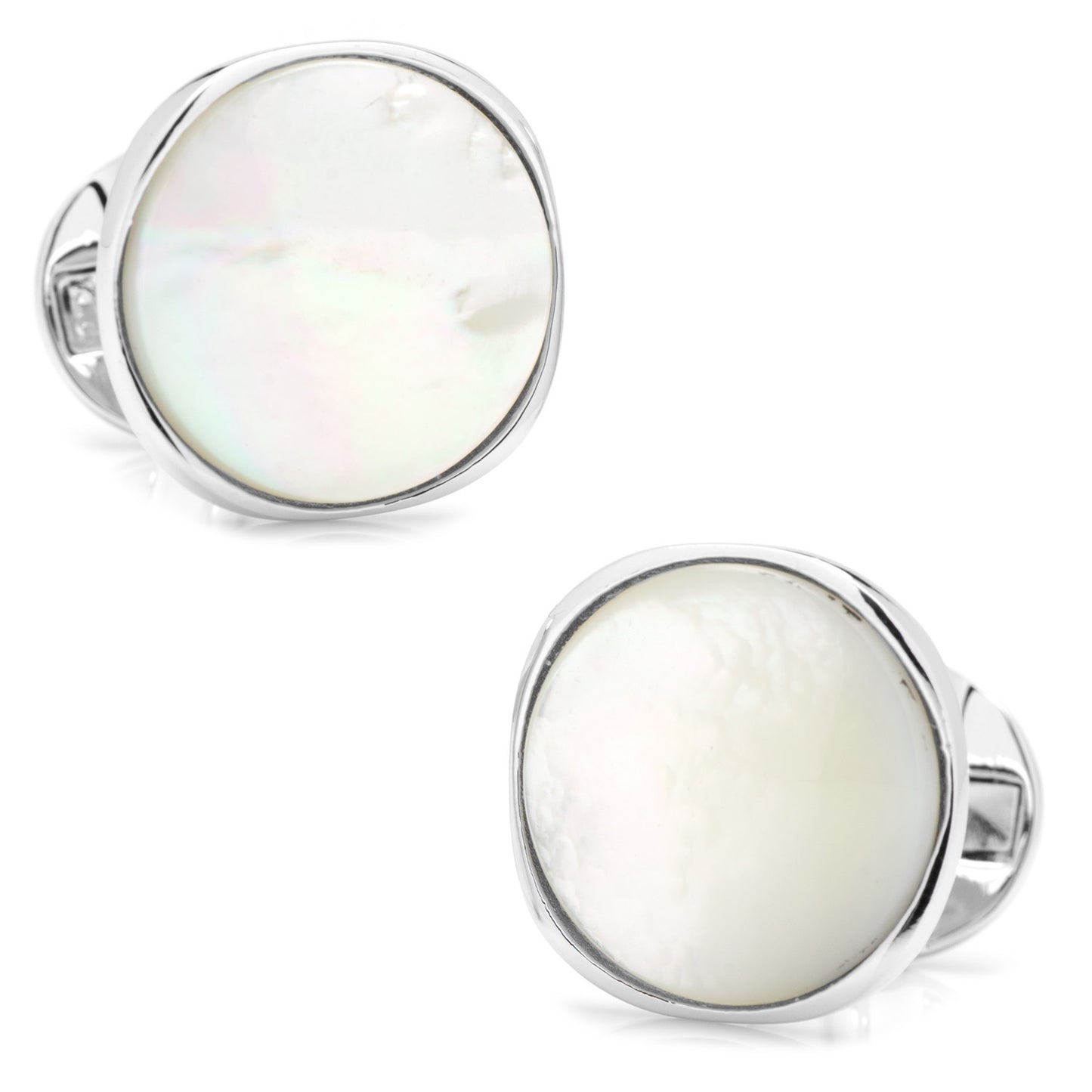 Sterling Silver Classic Formal Mother of Pearl Stud Set Image 4