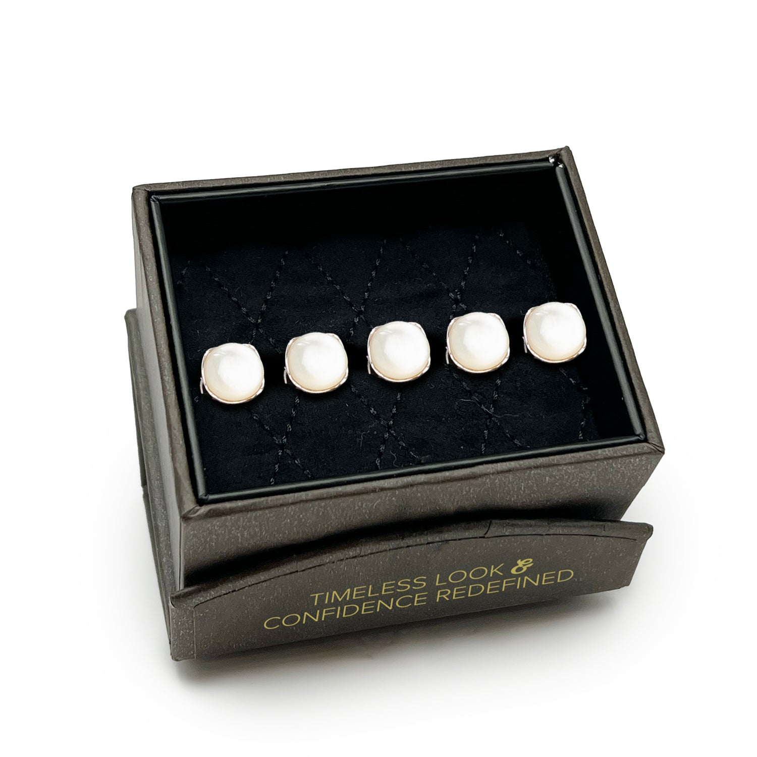 Sterling Silver Classic Formal Mother of Pearl Studs Image 5