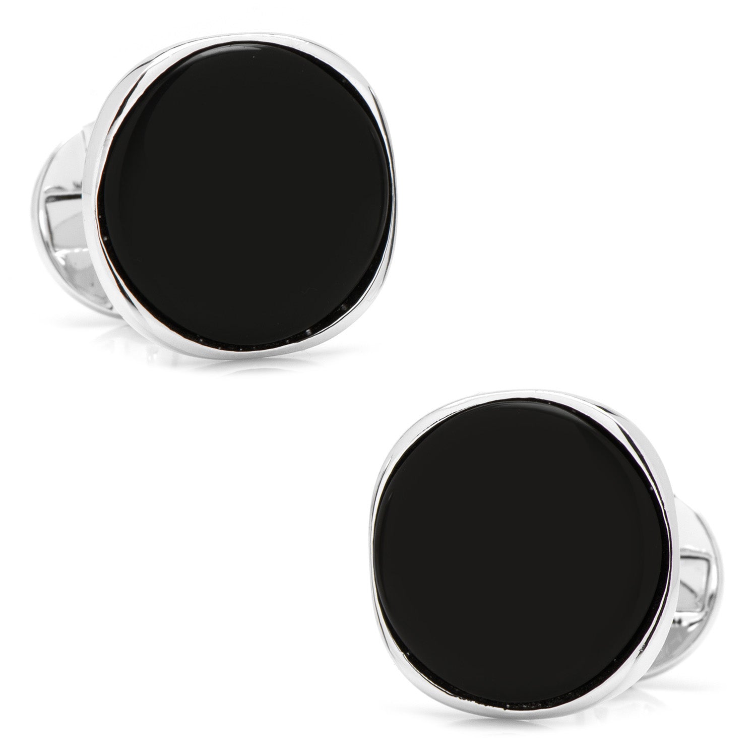 Ensemble de 5 clous d'oreilles classiques en argent sterling avec onyx
