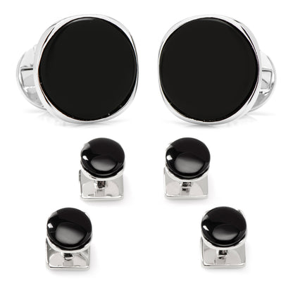 Sterling Silver Classic Formal Onyx Stud Set Image 1