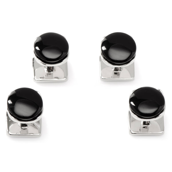 Sterling Silver Classic Formal Black Onyx Studs Image 1