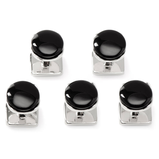 Sterling Silver Classic Formal Black Onyx Studs Image 1