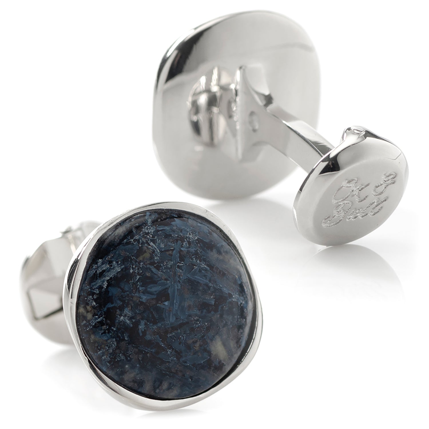 Sterling Silver Classic Formal Pietersite Cufflinks Image 2