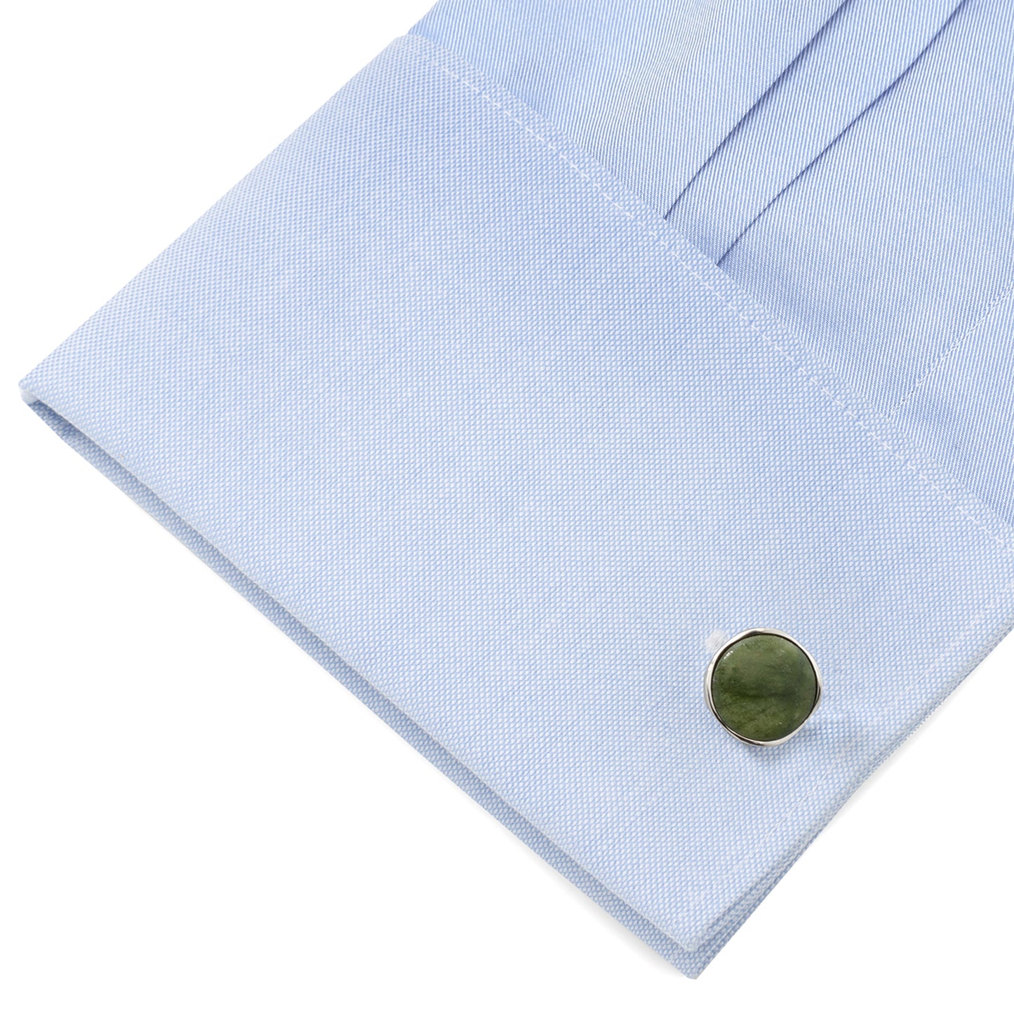 Seraphinite Stone Sterling Silver Cufflinks Image 3