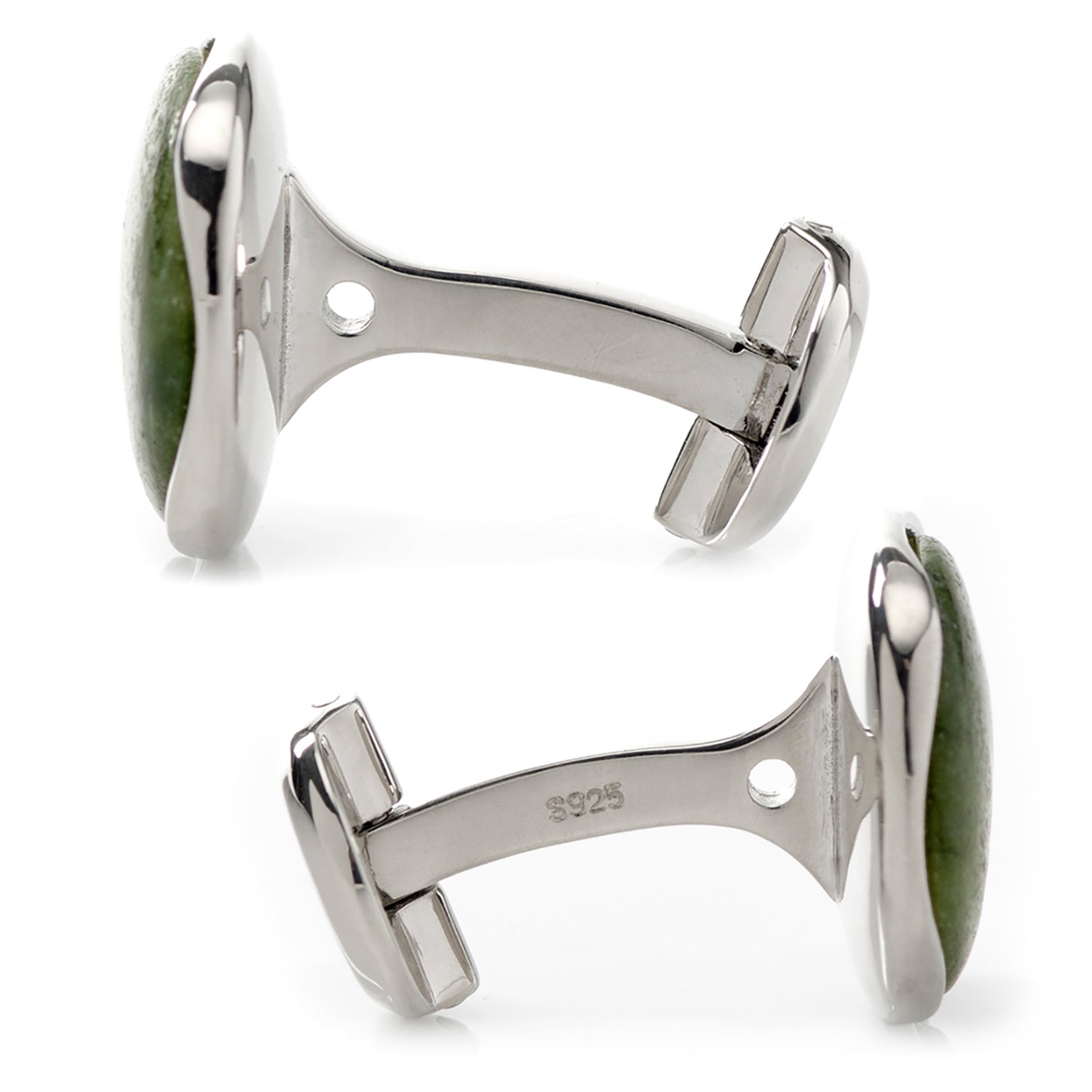 Seraphinite Stone Sterling Silver Cufflinks Image 5