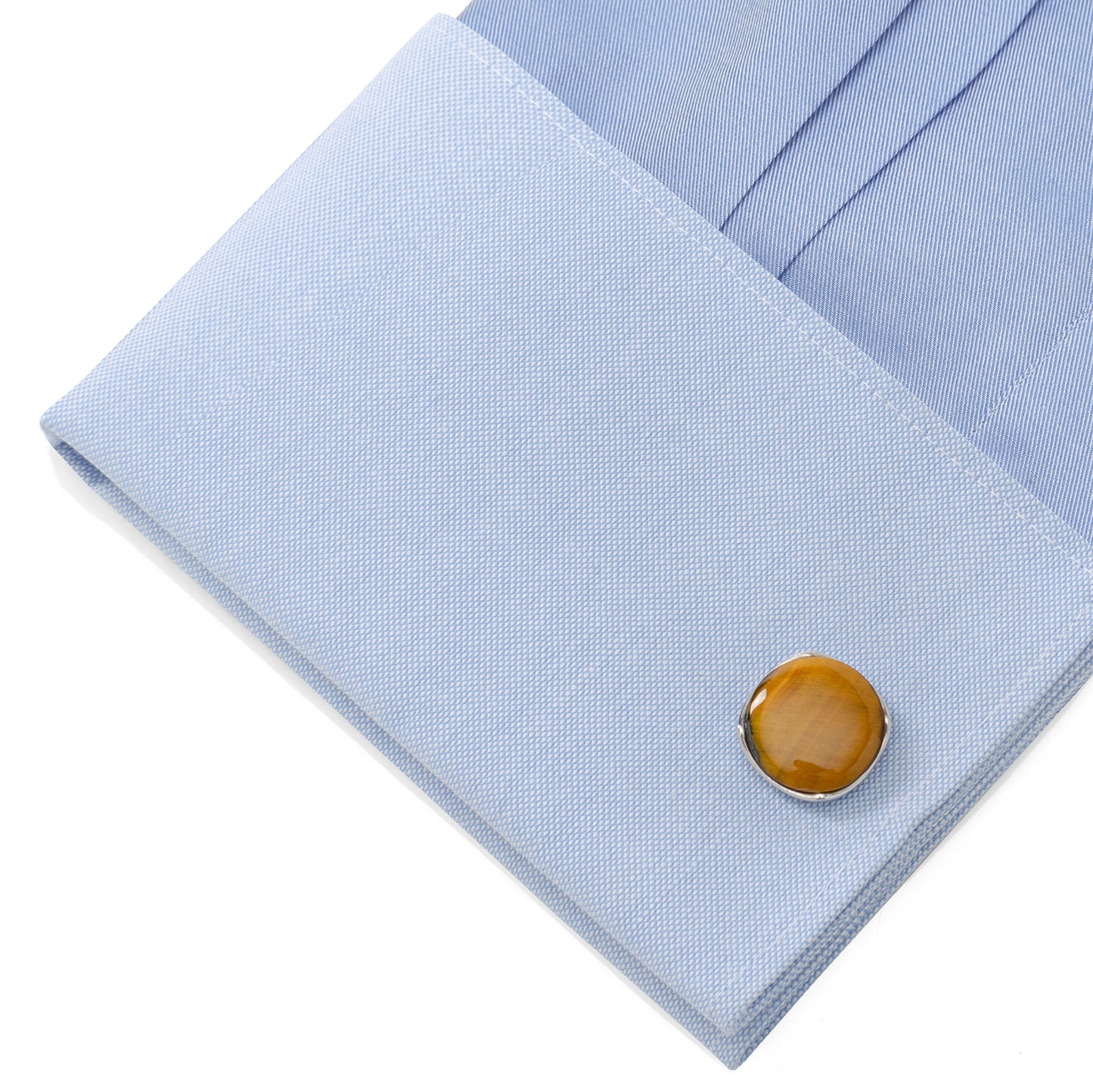 Sterling Silver Classic Formal Tigers Eye Cufflinks Image 4