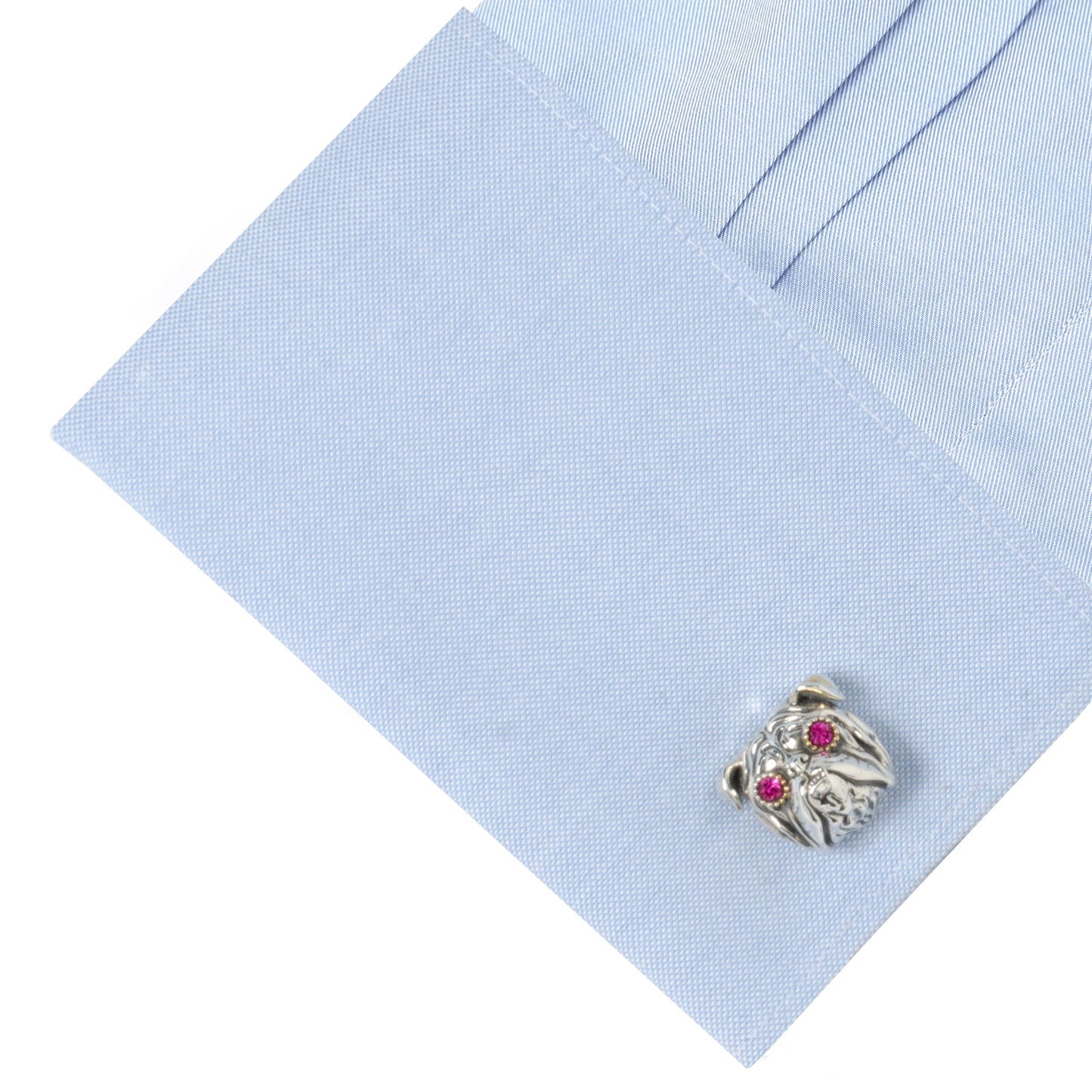 Sterling Silver English Bulldog Cufflinks Image 4