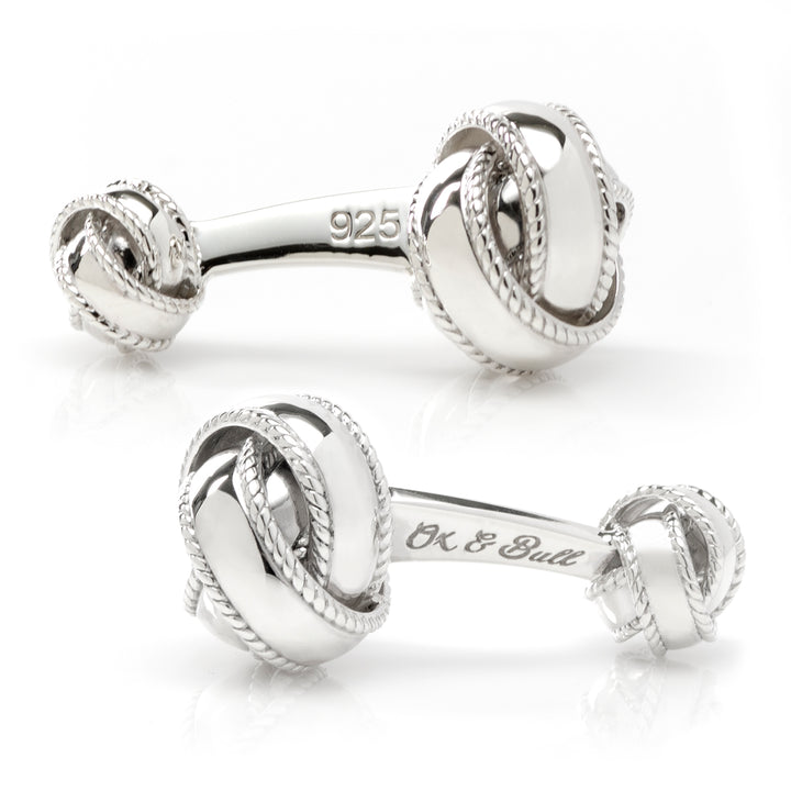 Sterling Silver Braided Knot Cufflinks Image 4