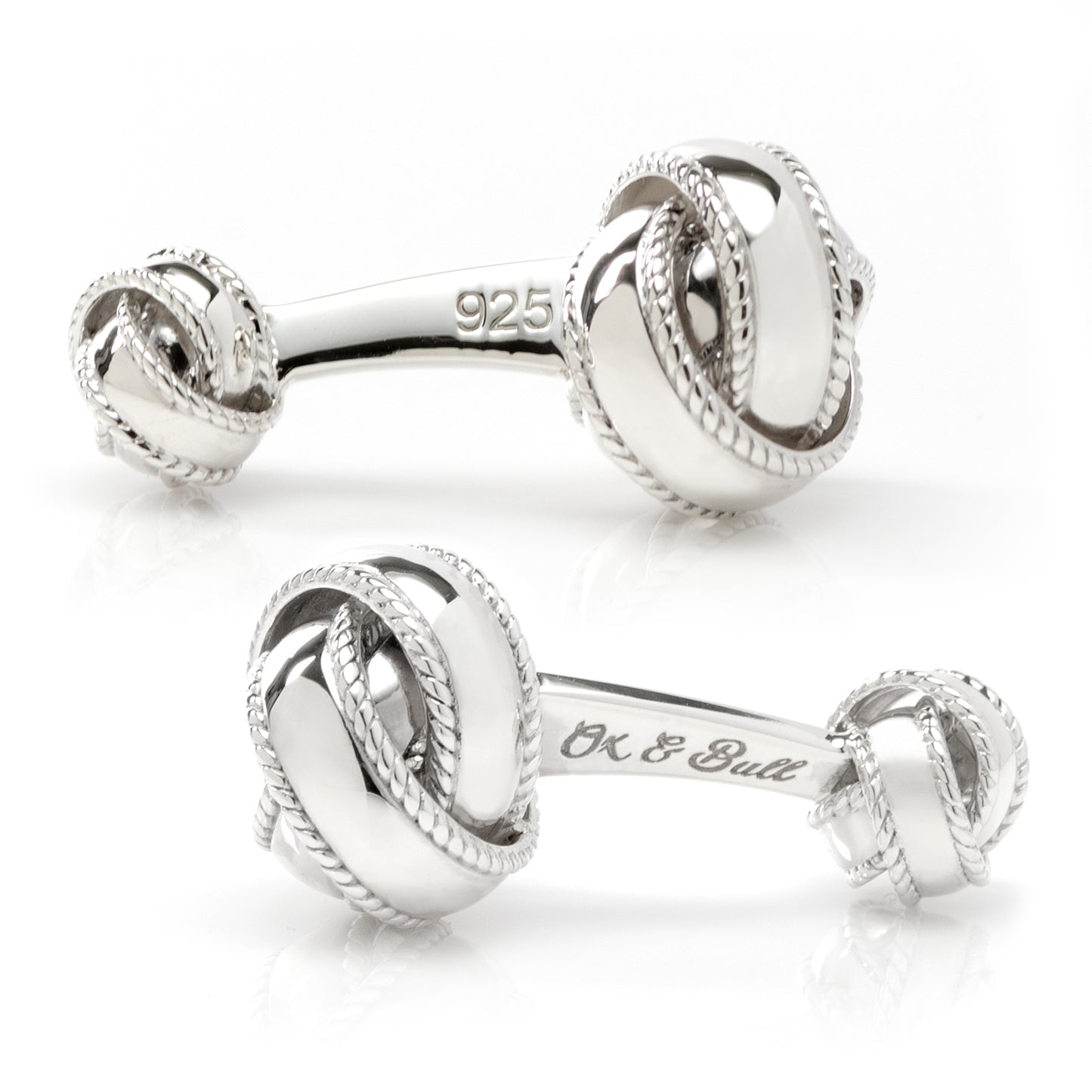 Sterling Silver Braided Knot Cufflinks Image 4