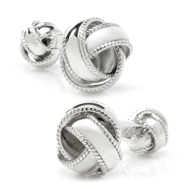 Sterling Silver Braided Knot Cufflinks Image 1