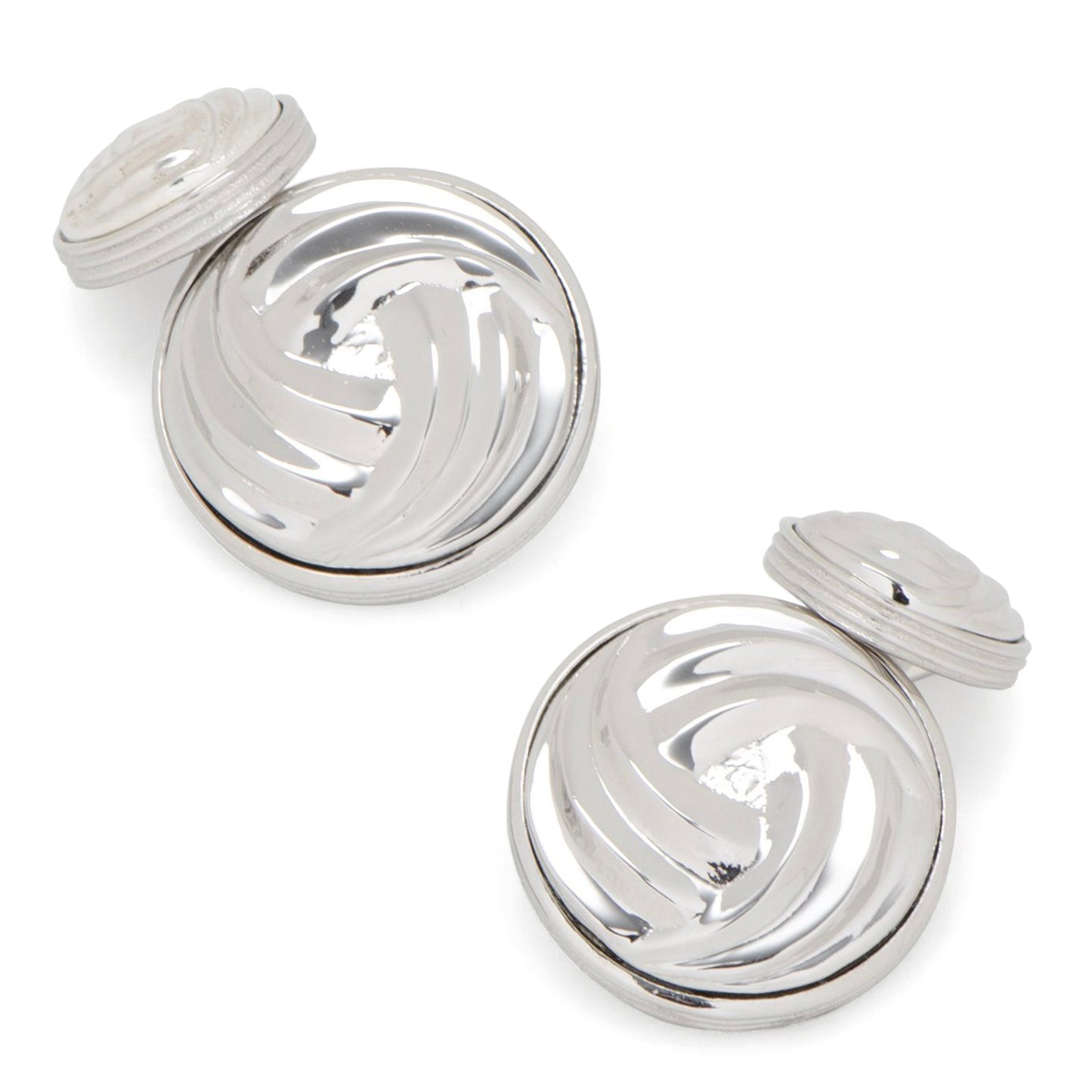 Modern Knot Sterling Silver Cufflinks and Stud Set Image 4