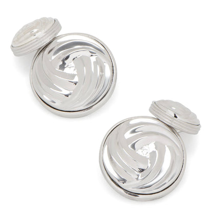 Modern Knot Sterling Silver Cufflinks and Stud Set Image 4